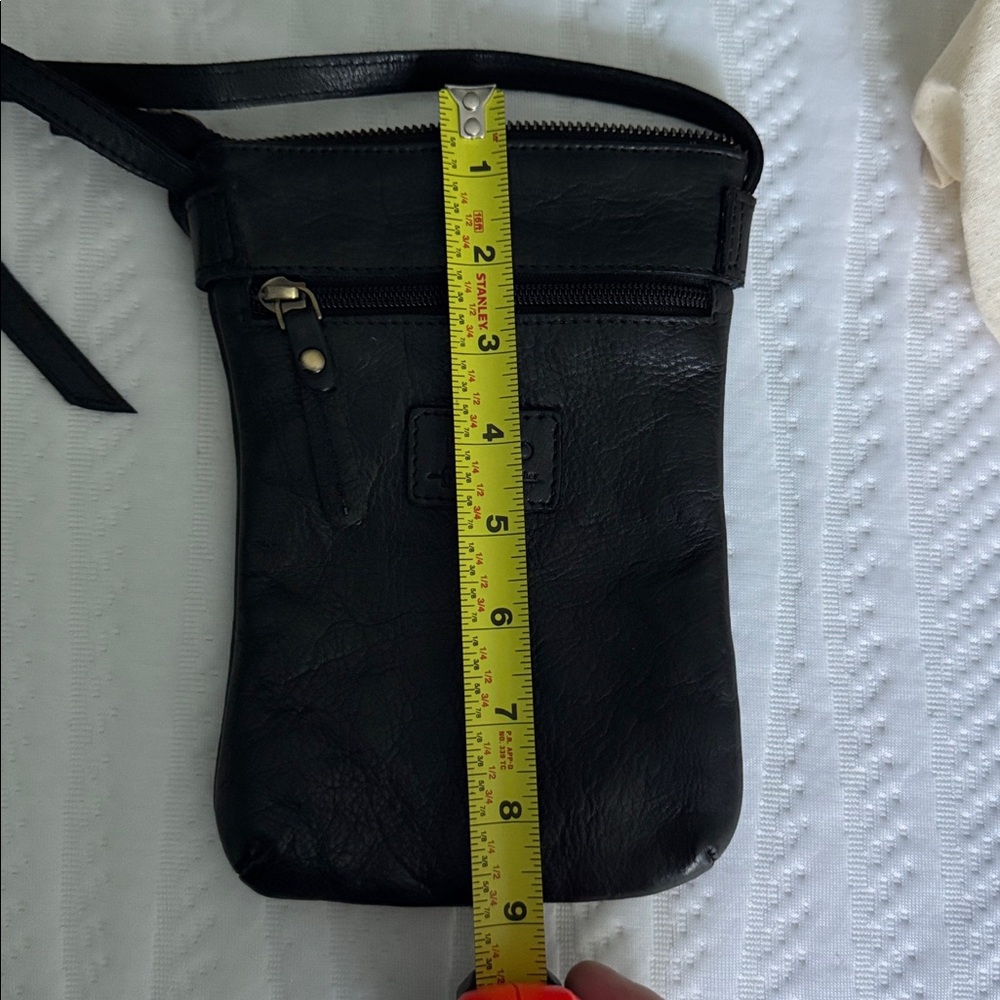 Black Leather Crossbody Bag - Picture 5 of 6